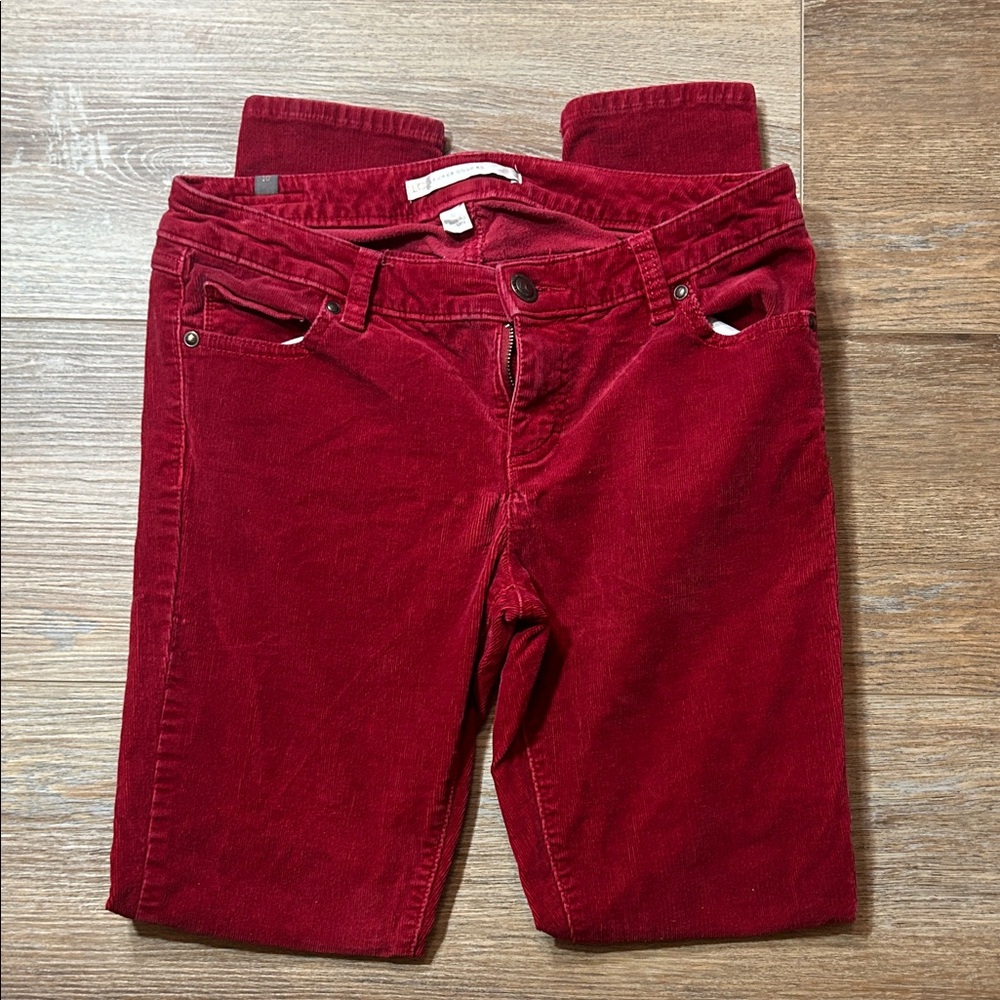 LC Lauren Conrad Deep Red Corduroy Jeans